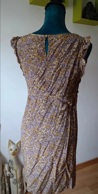 Vestido Massimo Dutti floral sin mangas T. S/M
