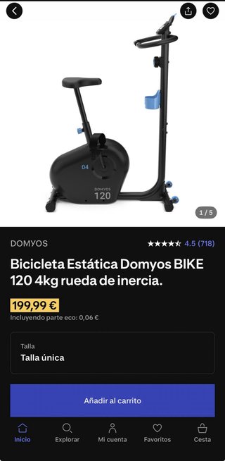 Bicicleta Estática Domyos