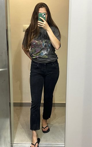 Massimo Dutti Jeans Negros Tiro Bajo Chinos