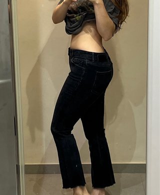 Massimo Dutti Jeans Negros Tiro Bajo Chinos