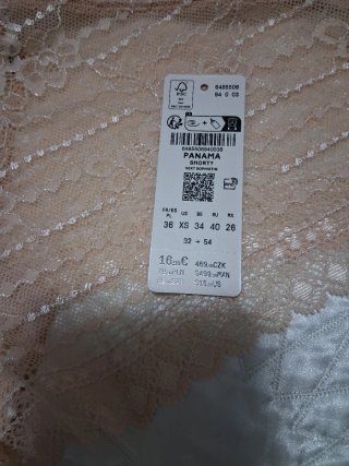 Braguita Etam encaje lazo S/36