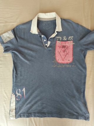 Polo Replay Original Azul Vintage Talla XL