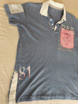 Polo Replay Original Azul Vintage Talla XL