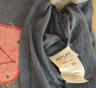 Polo Replay Original Azul Vintage Talla XL