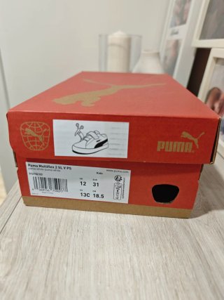 Zapatillas Puma Blancas Velcro Talla 31. Niño/as