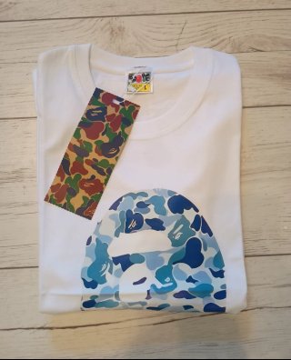 BAPE ABC Camo Ape Head T-Shirt White New With Tags