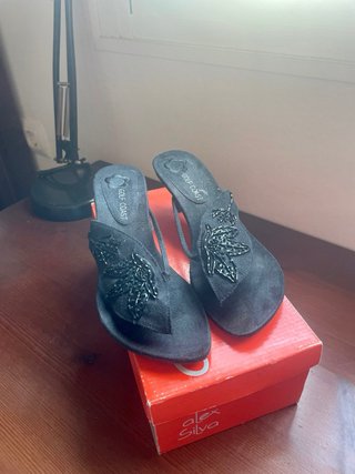 Sandalias Alex Silva Ante Negro Talla 38
