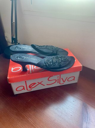 Sandalias Alex Silva Ante Negro Talla 38