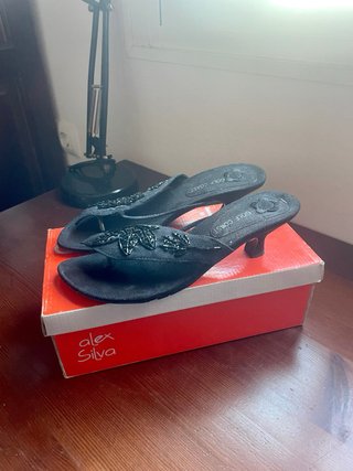 Sandalias Alex Silva Ante Negro Talla 38