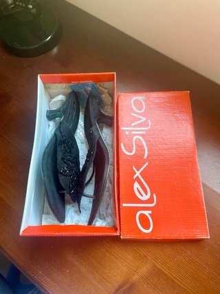 Sandalias Alex Silva Ante Negro Talla 38