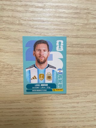 Cromo Messi y Cristiano Panini Mundial 2026
