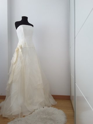 Vestido de Novia Beige/Blanco