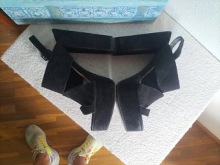 Zapatos de plataforma negros para mujer