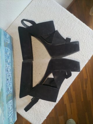 Zapatos de plataforma negros para mujer