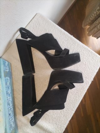 Zapatos de plataforma negros para mujer