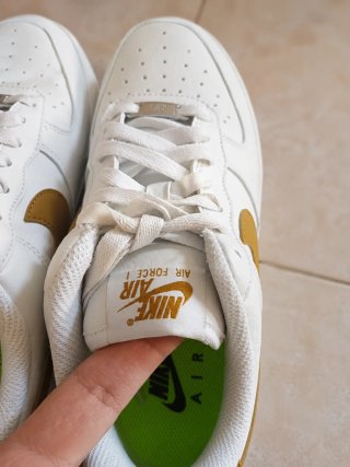 Nike Air Force 1 '07 Blanco Dorado Mujer