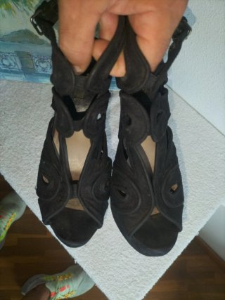 Sandalias plataforma mujer negras