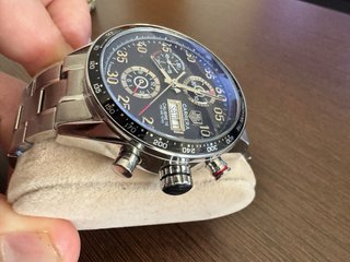 Reloj estilo Carrera Cronógrafo Azul