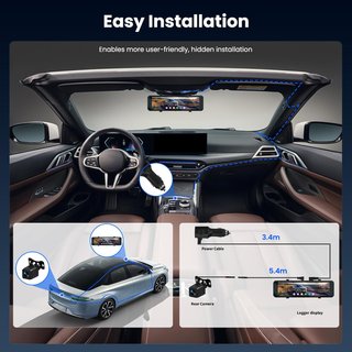 Hikity Espejo Retrovisor Inteligente 10.8 con Cáma