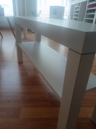 Mesa auxiliar Ikea blanca Ancho 26 cm Largo 90 cm