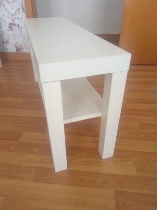 Mesa auxiliar Ikea blanca Ancho 26 cm Largo 90 cm