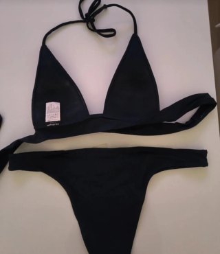 Bikini azul marino con lentejuelas