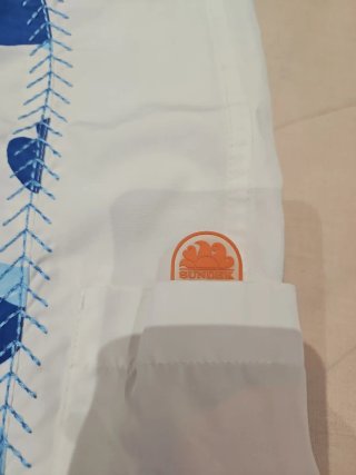 Costume uomo Sundek bianco con fiori blu