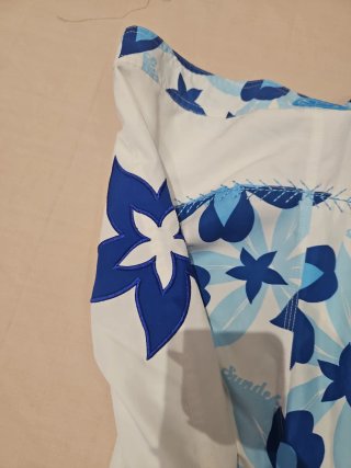 Costume uomo Sundek bianco con fiori blu