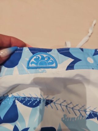 Costume uomo Sundek bianco con fiori blu