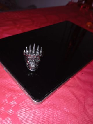 Anillo Rey Calavera Acero Inoxidable