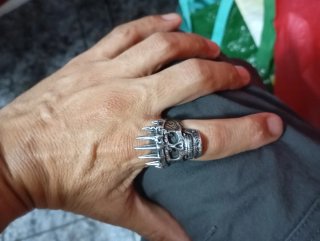 Anillo Rey Calavera Acero Inoxidable