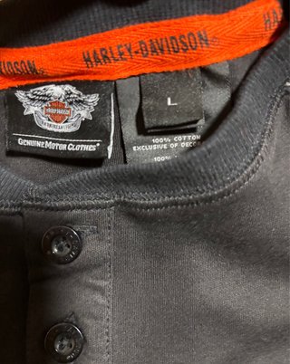 Camiseta Manga Larga Harley Davidson Negra