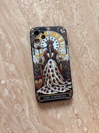 Funda móvil negra con cerezas iPhone 12 mini
