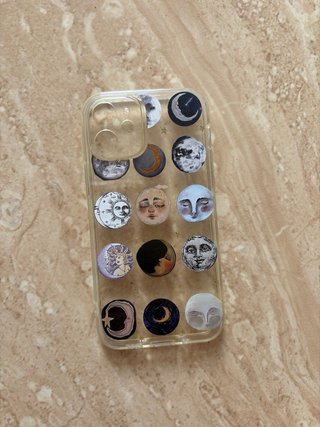 Funda móvil negra con cerezas iPhone 12 mini