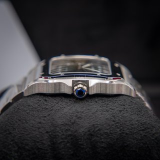 Reloj Cartier Santos Acero Esfera Verde Nuevo