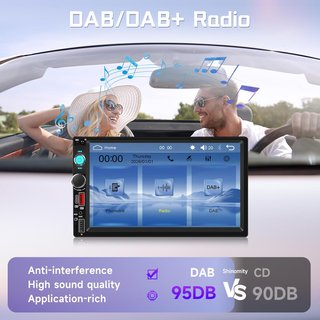 Radio Coche 2 DIN DAB+ Carplay Android