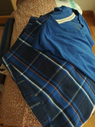 Pijama entretiempo azul y rosa
