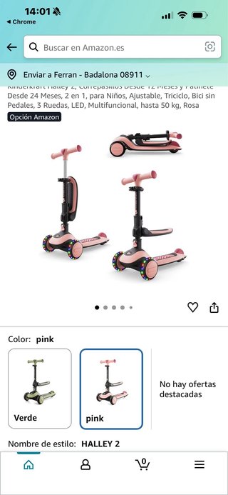 Patinete Kinderkraft Halley 2 Rosa