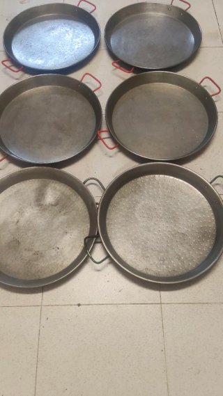 Paelleras de hierro.Diferentes medidas.