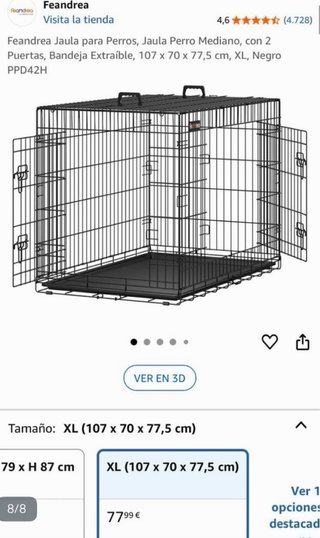 Jaula para perros negra