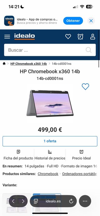 Urge su venta-  HP Chromebook x360 14b Plata