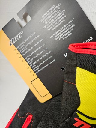 Guantes Thor Talla XL Rojo/Amarillo