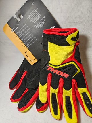 Guantes Thor Talla XL Rojo/Amarillo