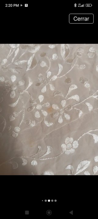 Mantón Manila Beige y Blanco