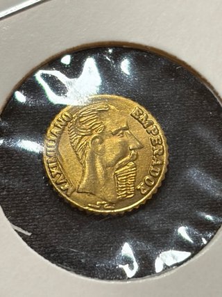 Moneda oro baño 24 kilates chapada mexico mejico