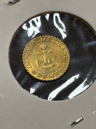 Moneda oro baño 24 kilates chapada mexico mejico