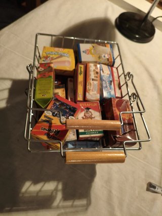 Cesta de la compra de juguete vintage