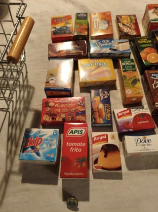 Cesta de la compra de juguete vintage