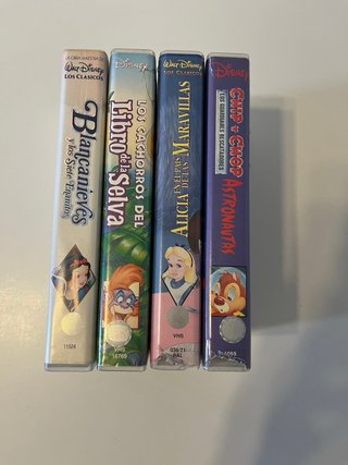 Lote 4 VHS Disney Clásicos Animados