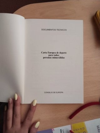 Libro Carta Europea de deporte para todos.